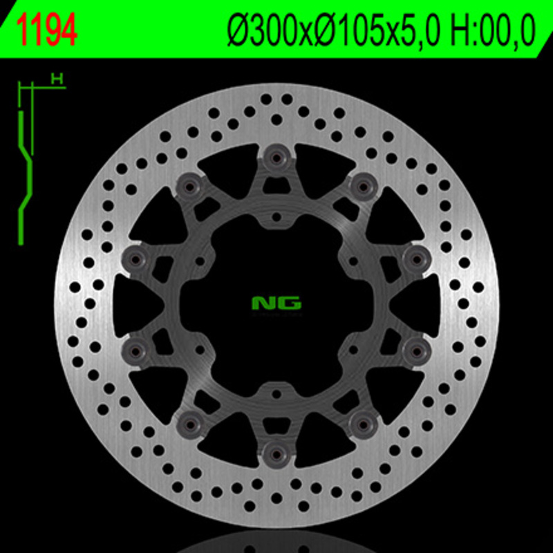 Disco de freno NG BRAKES redondo flotante