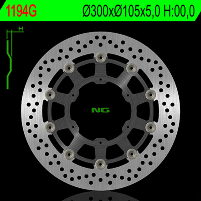 Disco de freno NG BRAKES redondo flotante