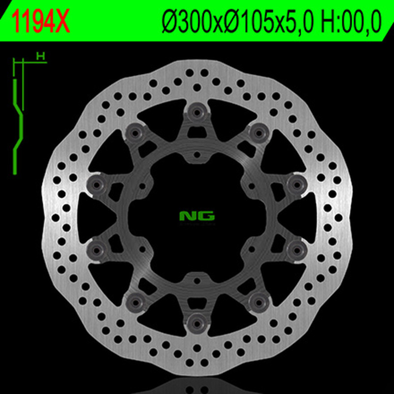 Disco de freno NG BRAKES ondulado flotante