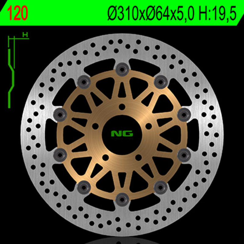 Disco de freno NG BRAKES redondo flotante