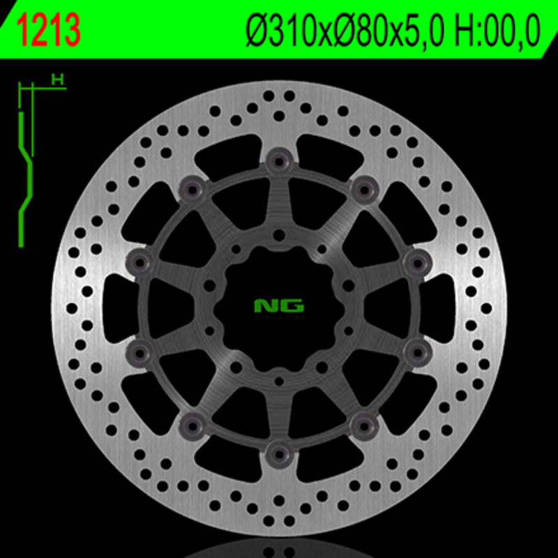 Disco de freno NG BRAKES redondo flotante