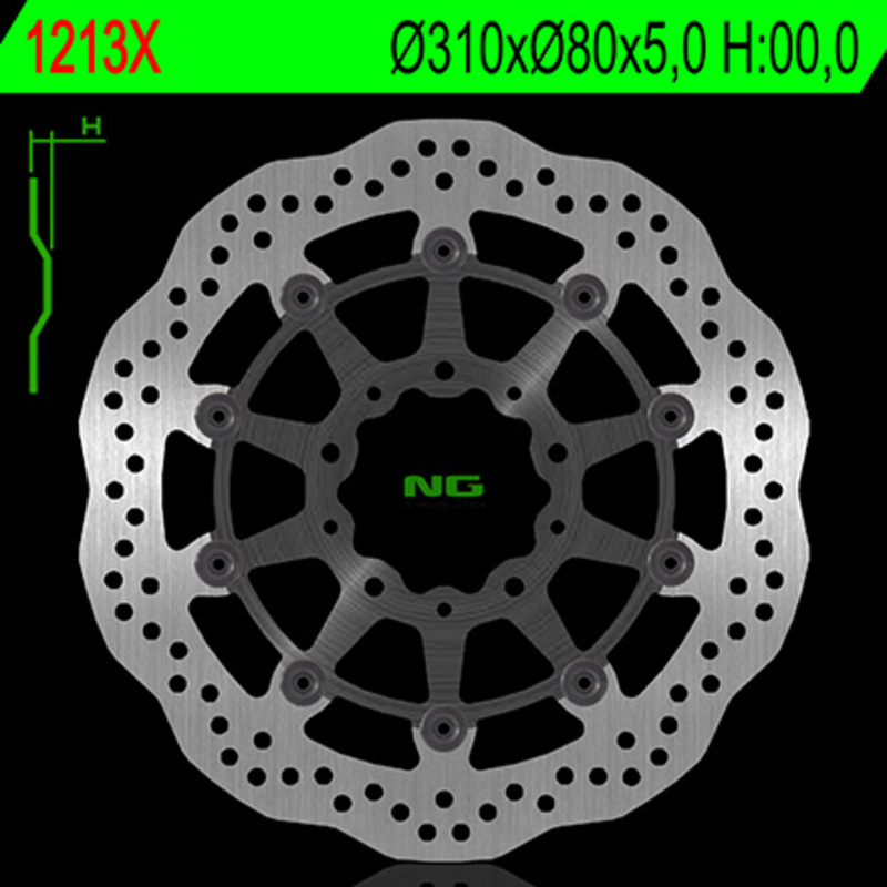 Disco de freno NG BRAKES ondulado flotante