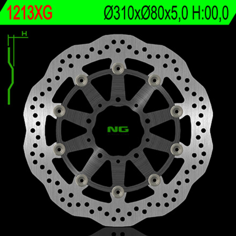 Disco de freno NG BRAKES ondulado flotante