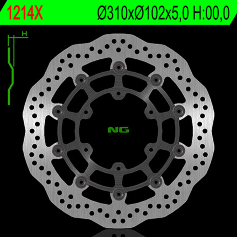Disco de freno NG BRAKES ondulado flotante