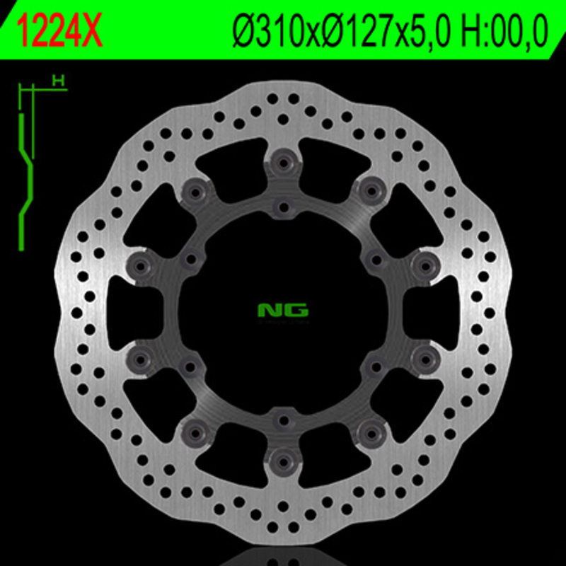 Disco de freno NG BRAKES ondulado flotante