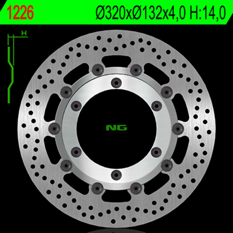 Disco de freno NG BRAKES redondo flotante