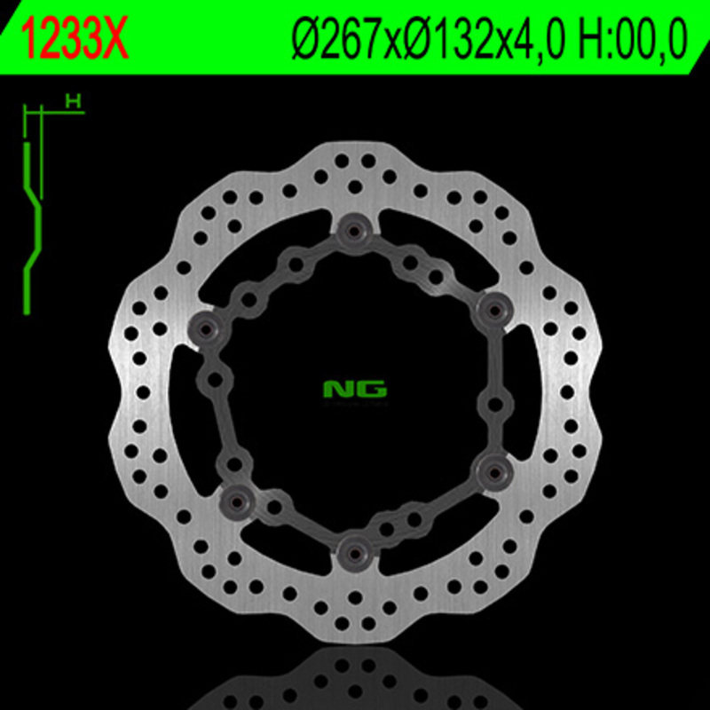 Disco de freno NG BRAKES ondulado flotante