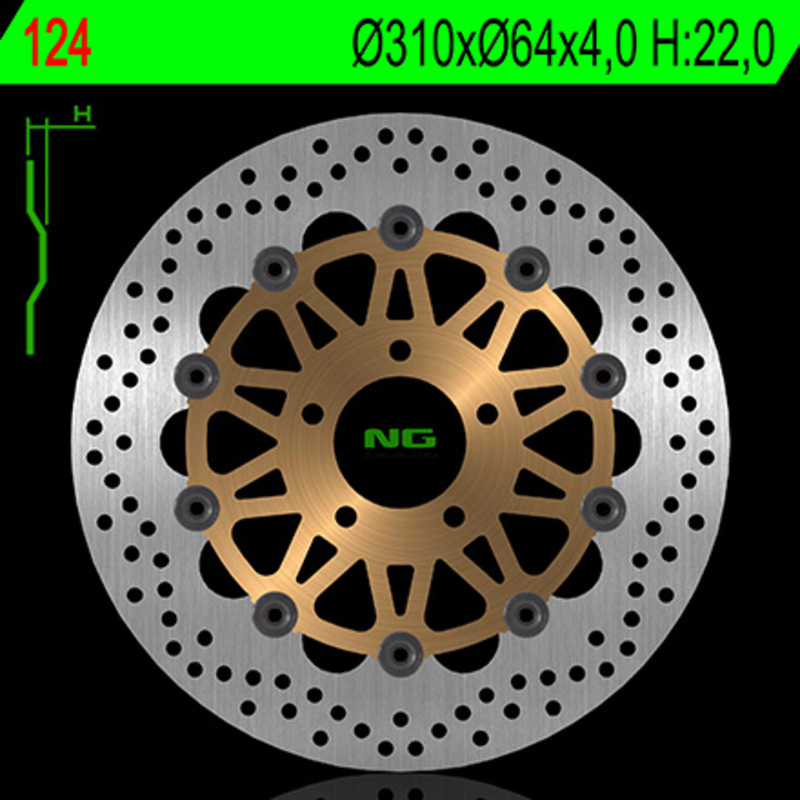 Disco de freno NG BRAKES redondo flotante