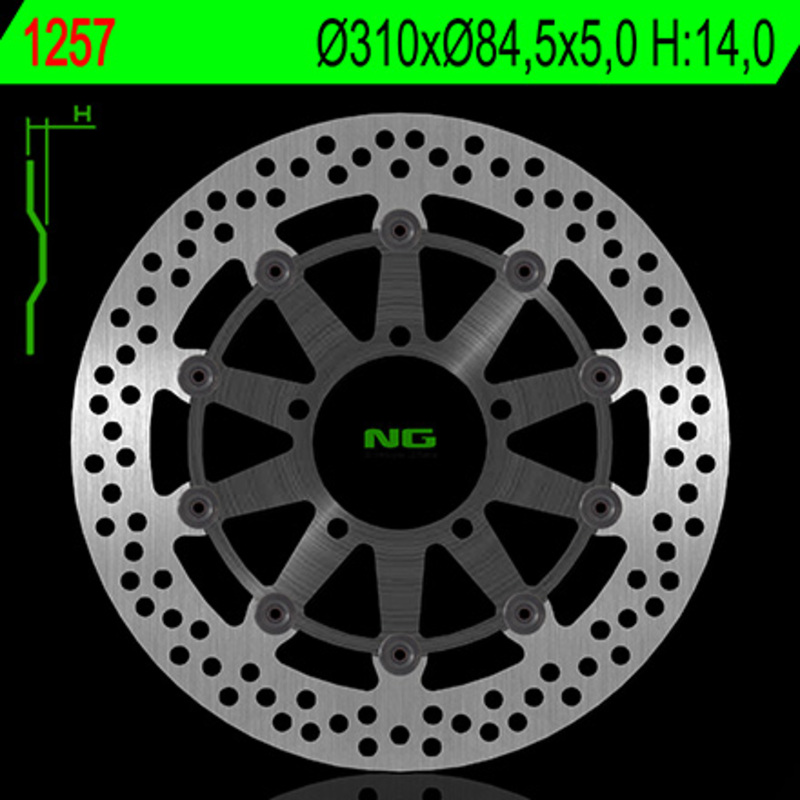 Disco de freno NG BRAKES redondo fijo