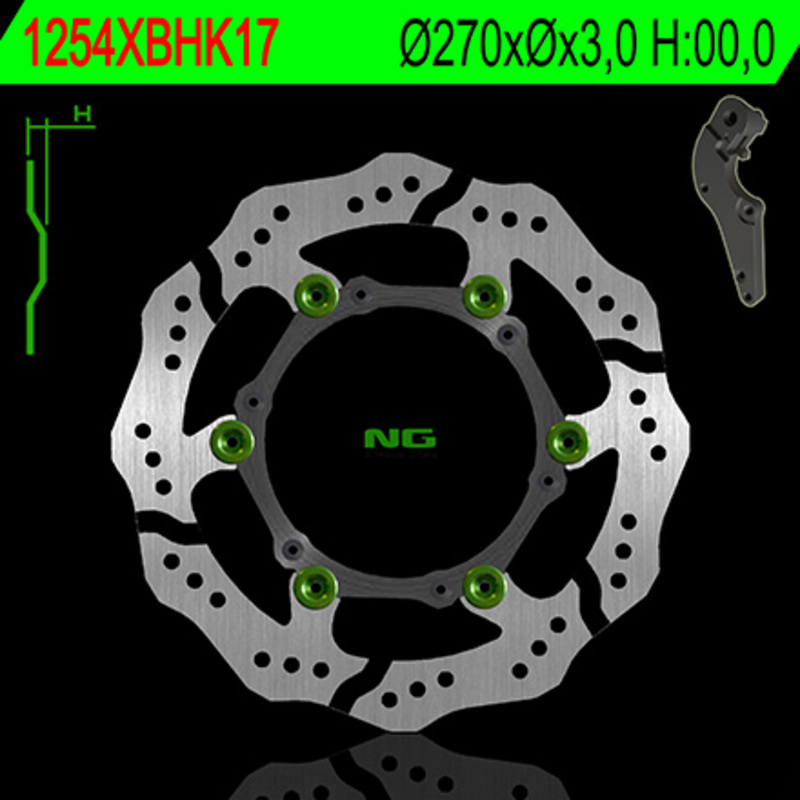 Disco de freno NG BRAKES ondulado flotante