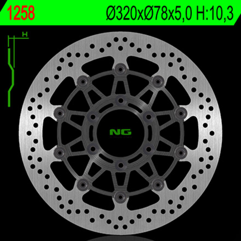 Disco de freno NG BRAKES redondo flotante