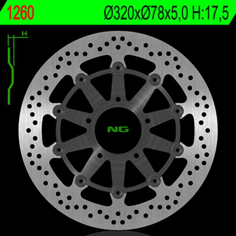 Disco de freno NG BRAKES redondo flotante