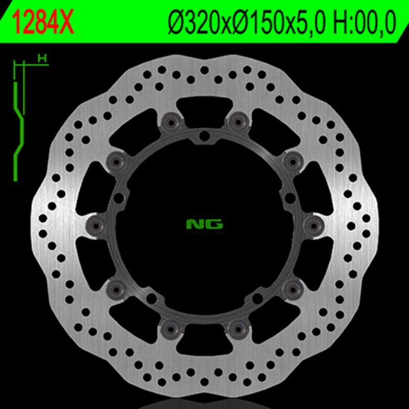 Disco de freno NG BRAKES ondulado flotante