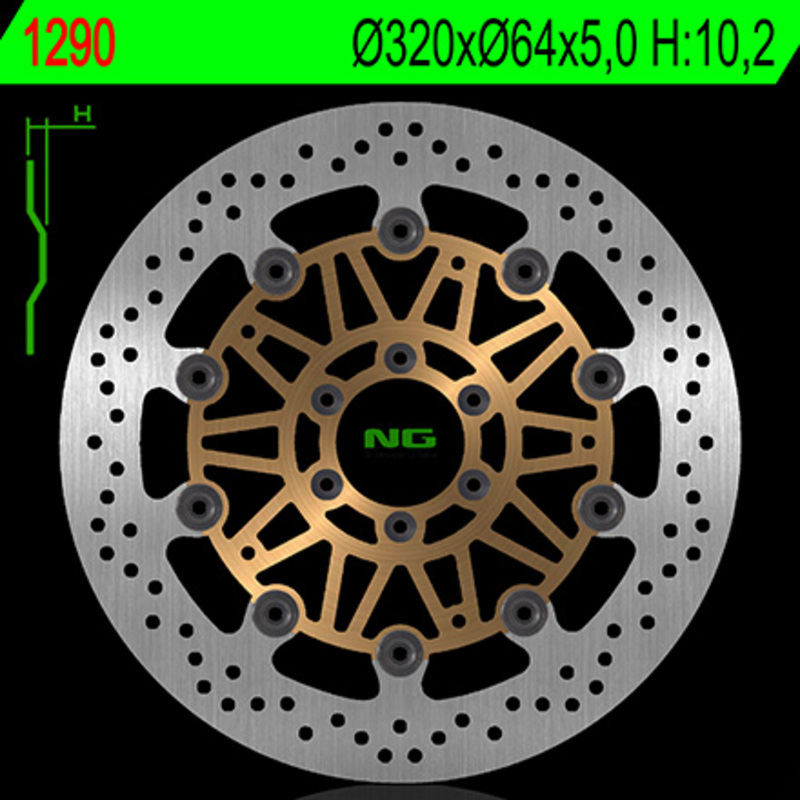 Disco de freno NG BRAKES redondo flotante