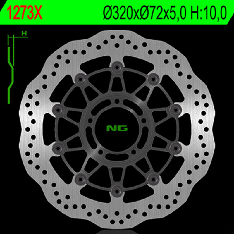 Disco de freno NG BRAKES ondulado flotante