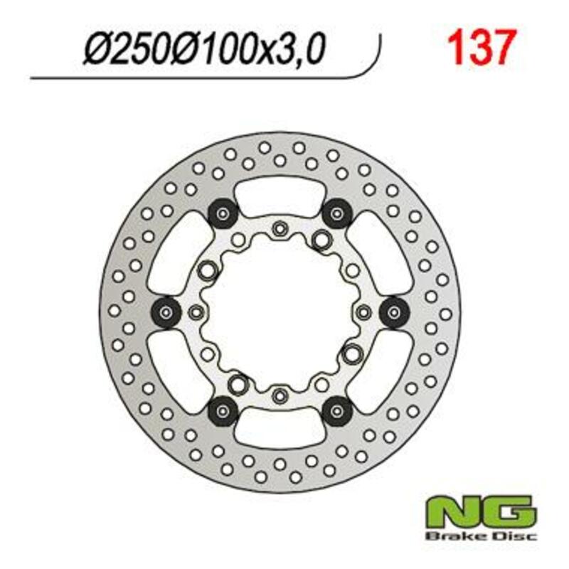 Disco de freno NG BRAKES redondo flotante