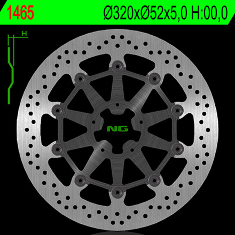 Disco de freno NG BRAKES redondo flotante