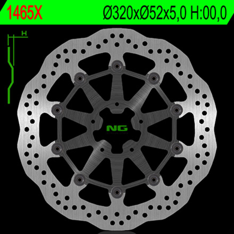 Disco de freno NG BRAKES ondulado flotante