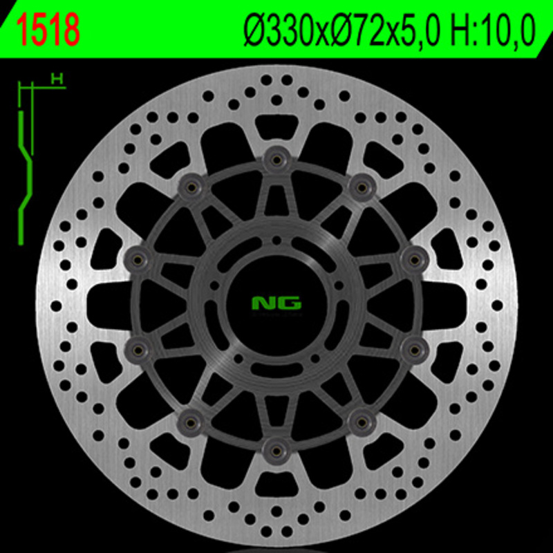 Disco de freno NG BRAKES redondo flotante