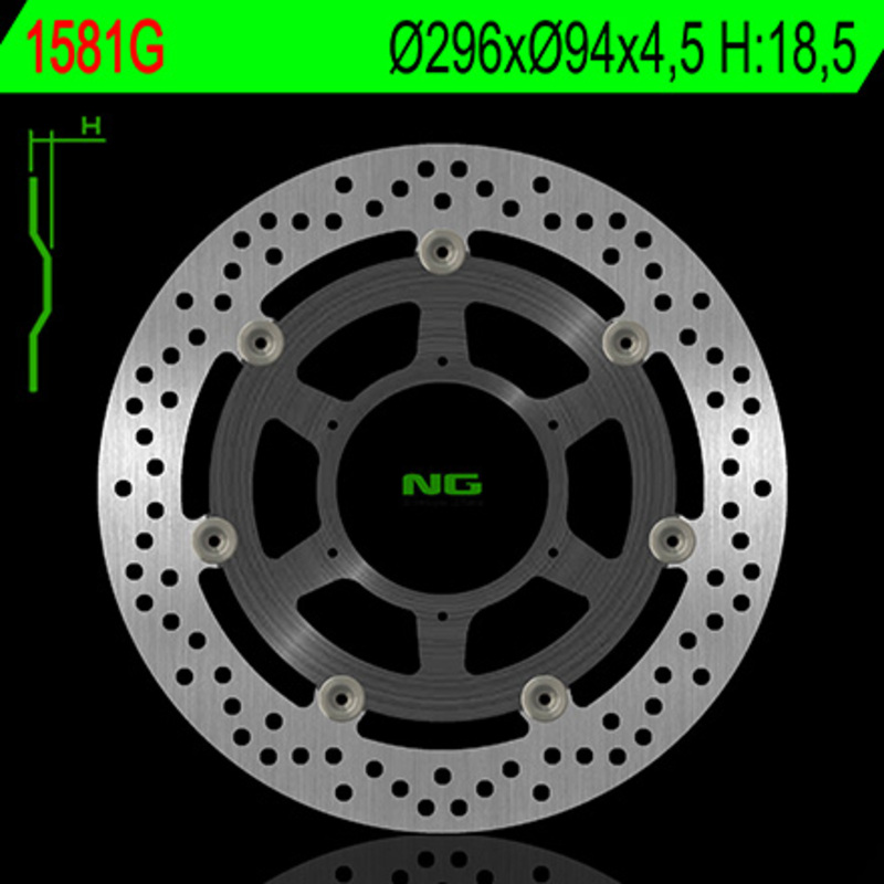 Disco de freno NG BRAKES redondo flotante
