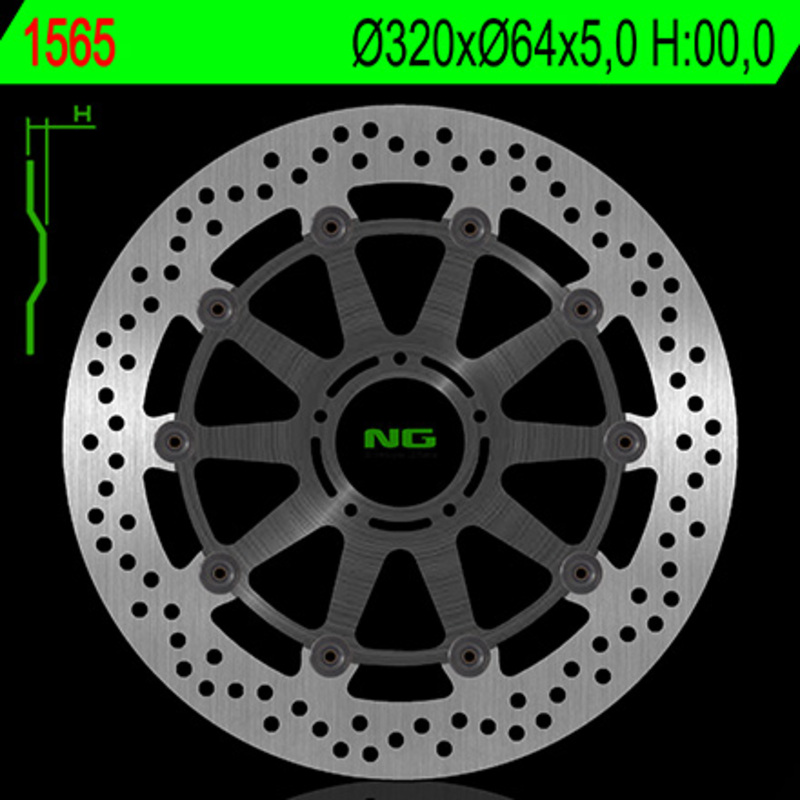 Disco de freno NG BRAKES redondo fijo