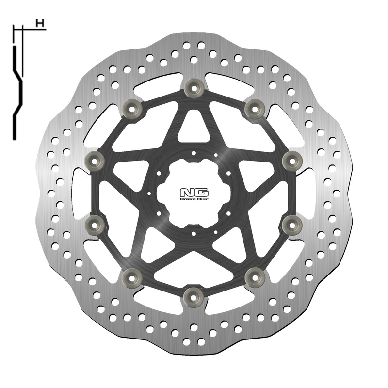 Disco de freno NG BRAKES ondulado flotante