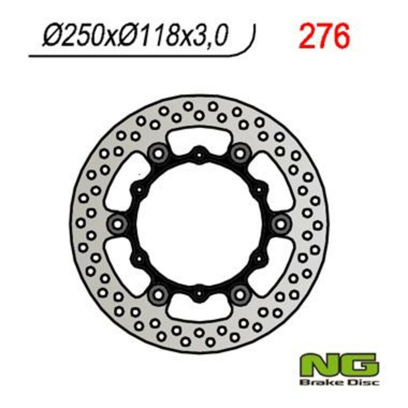 Disco de freno NG BRAKES redondo flotante
