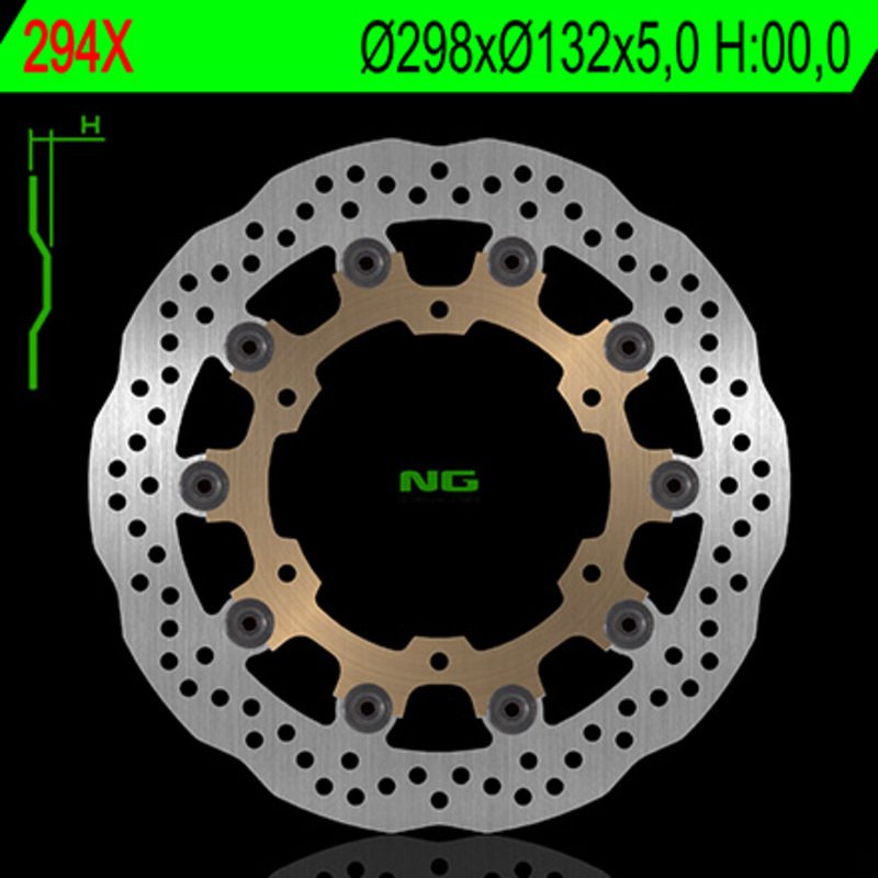 Disco de freno NG BRAKES ondulado flotante