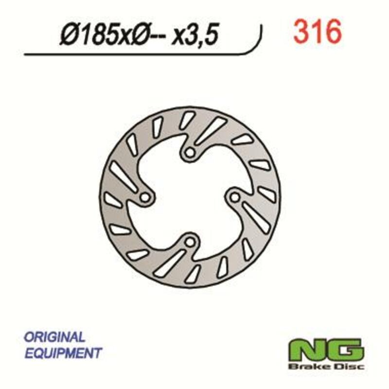 Disco de freno NG BRAKES redondo fijo