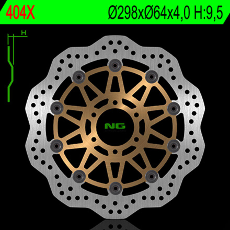 Disco de freno NG BRAKES ondulado flotante