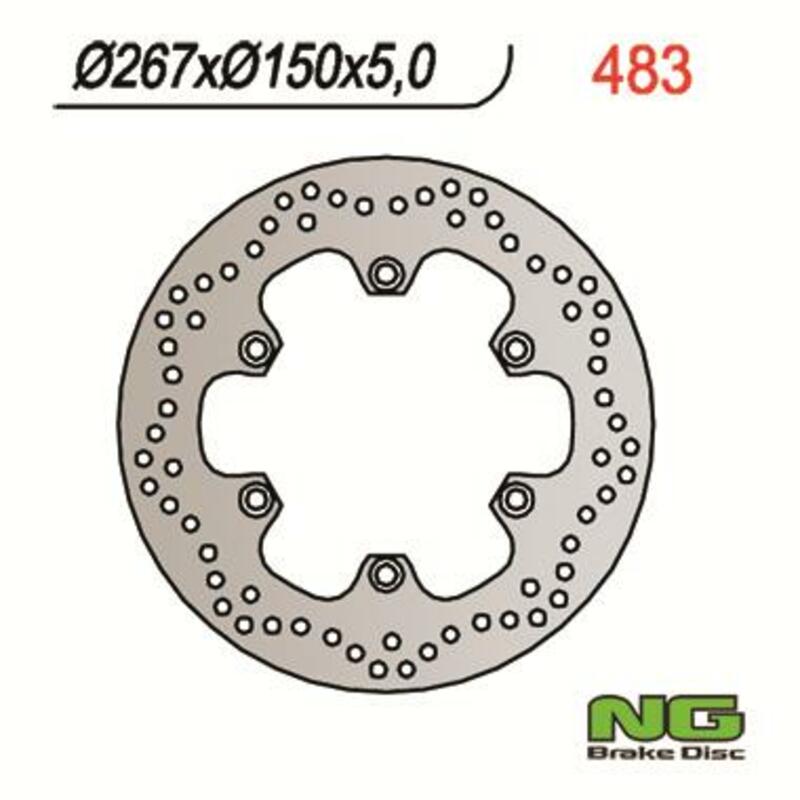 Disco de freno NG BRAKES redondo fijo