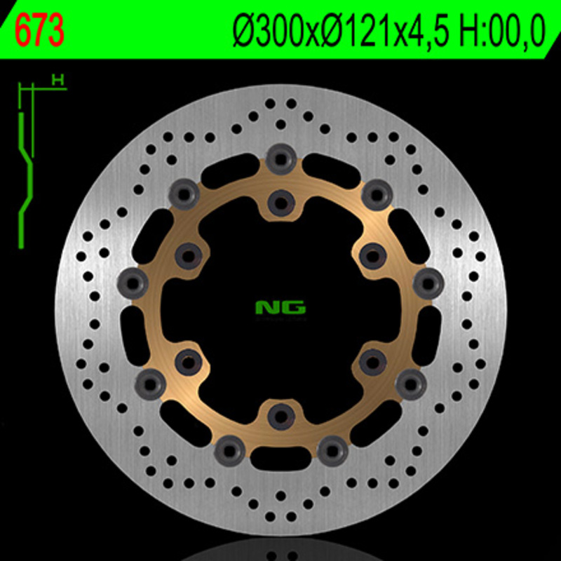 Disco de freno NG BRAKES redondo flotante
