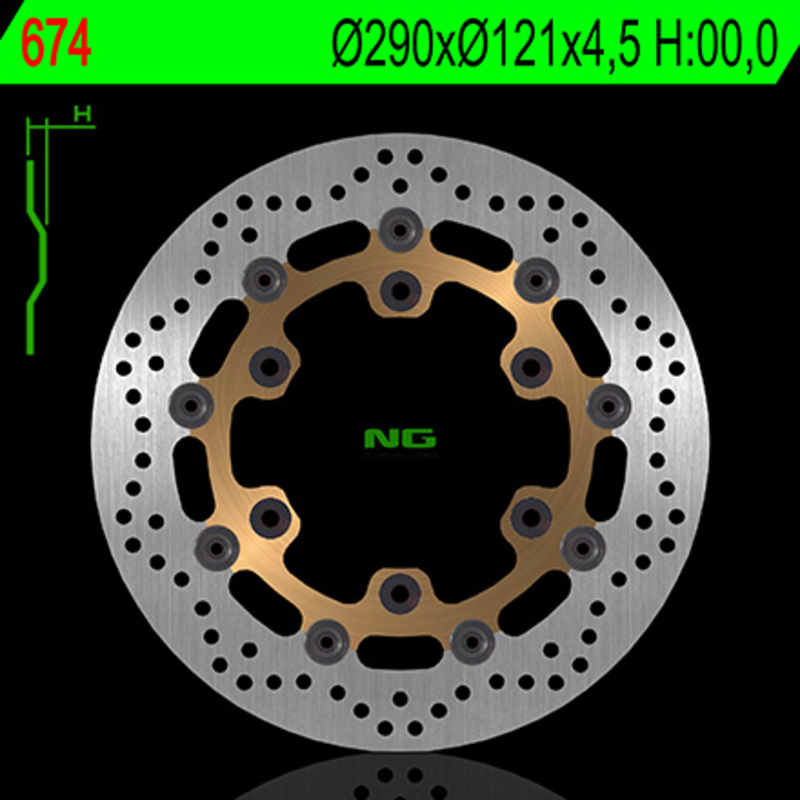 Disco de freno NG BRAKES redondo flotante