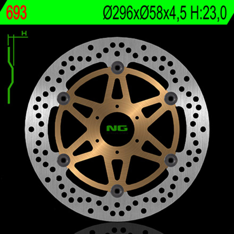Disco de freno NG BRAKES redondo flotante