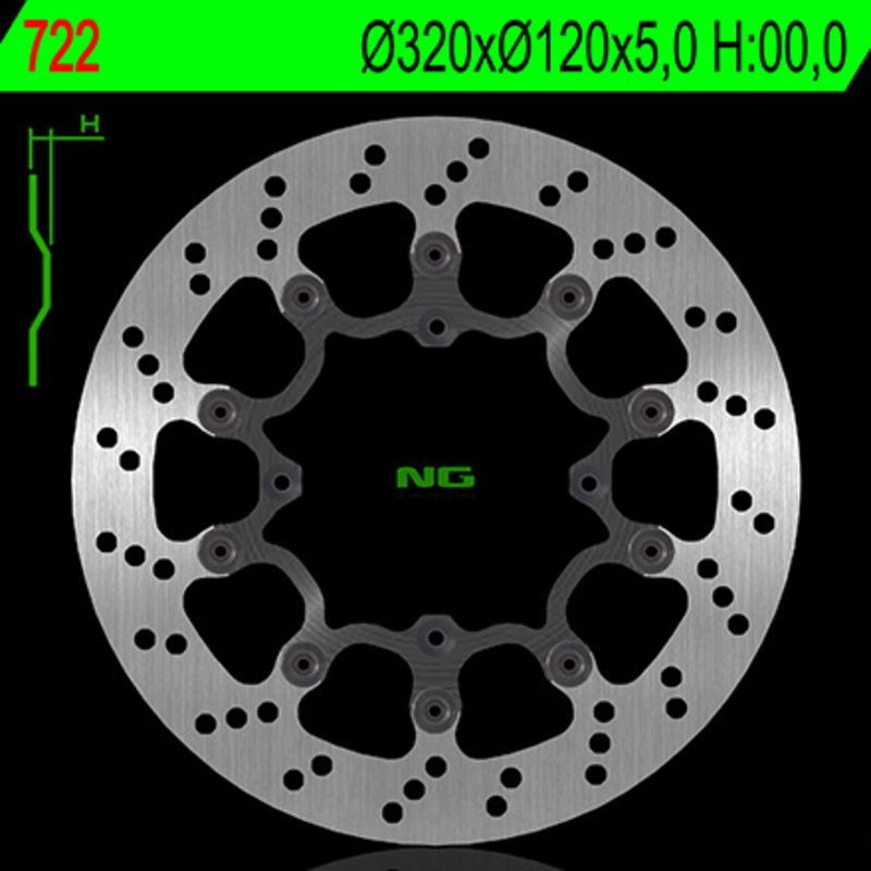 Disco de freno NG BRAKES redondo flotante