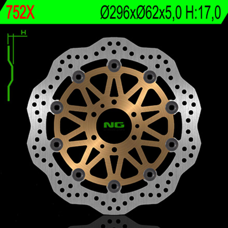 Disco de freno NG BRAKES ondulado flotante