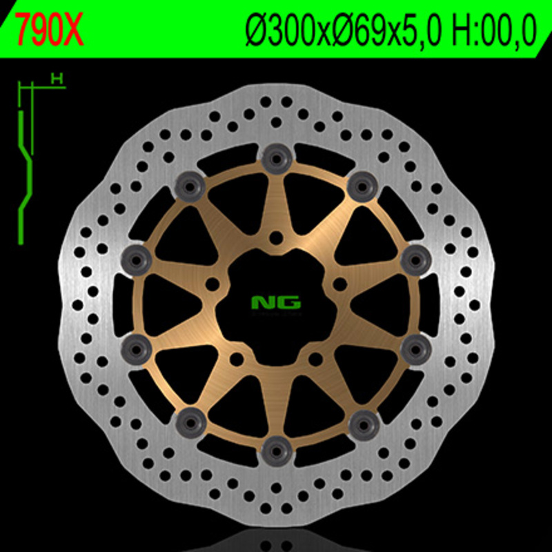 Disco de freno NG BRAKES ondulado flotante