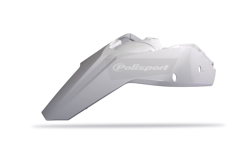 Guardabarros trasero + paneles laterales Polisport blanco KTM