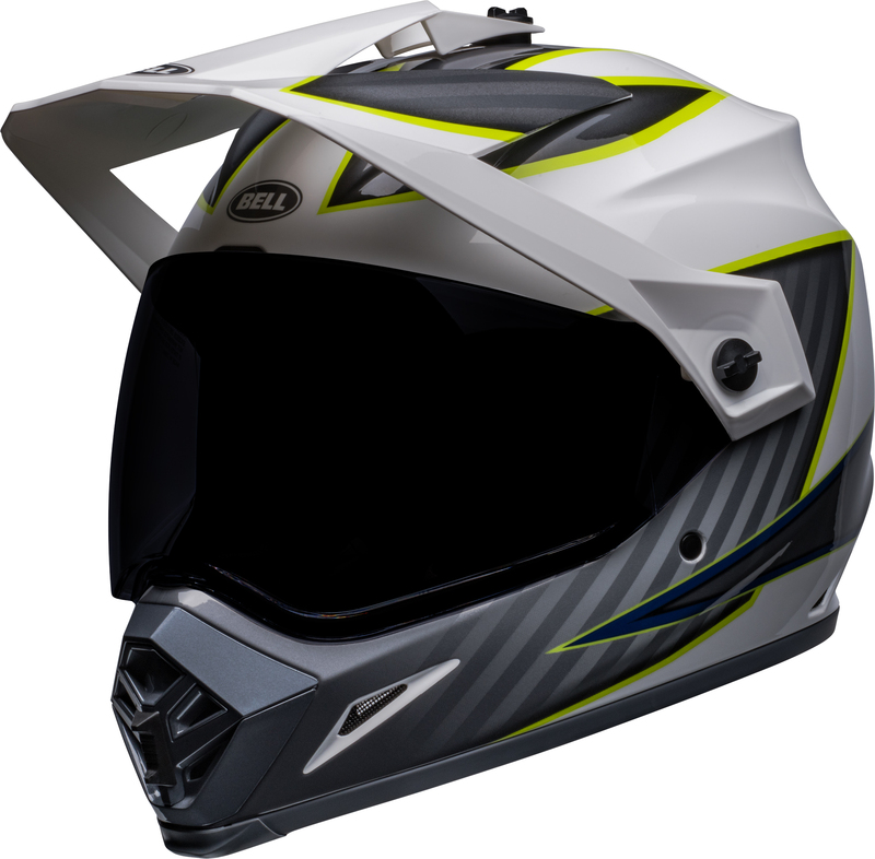 Casco BELL MX-9 Adventure Mips Dalton - Blanco/Amarillo Hi-Viz