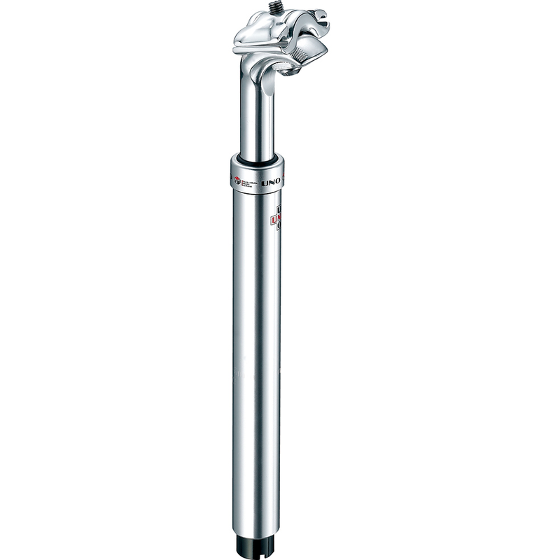 Tija de sillín UNO City Comfort con suspensión - 350 mm Ø26.8 Plata