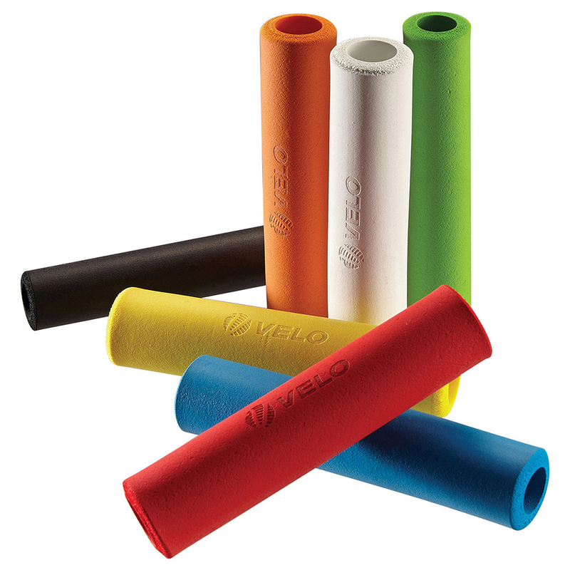Par puños bici VELO 130mm 100% silicona ultraligera amarillos