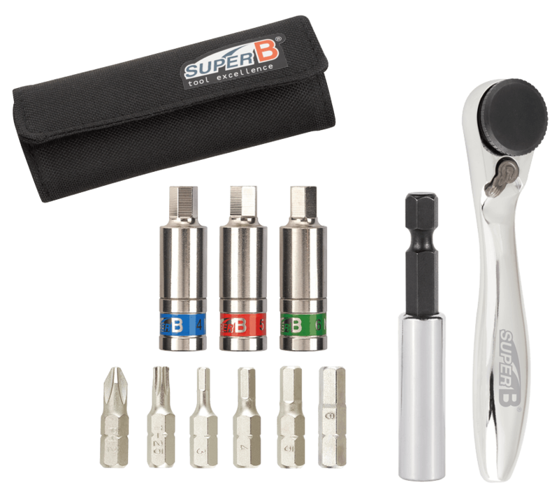 Mini llave de par con carraca Super B - 4/5/6 Nm