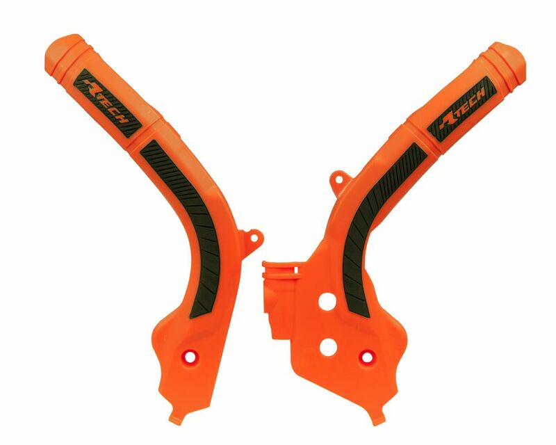 Protector de Chasis Bi-Material RACETECH Naranja / Negro