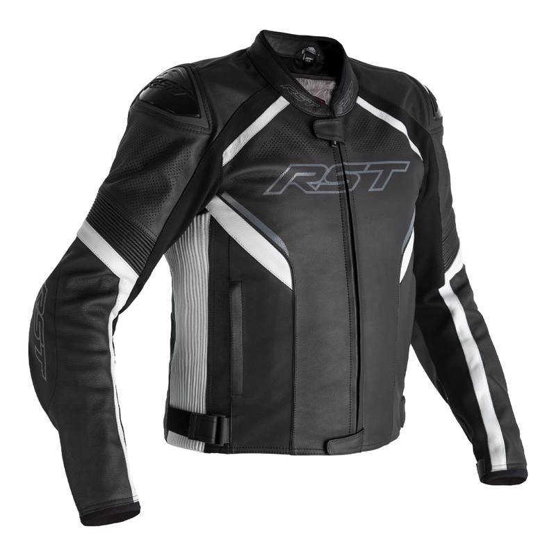 Chaqueta de Piel (Hombre) RST SABRE AIRBAG CE Blanco, Talla EU52/M