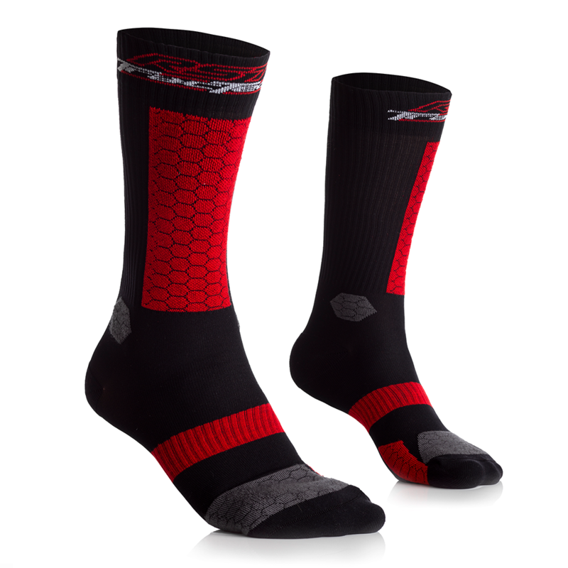 Calcetines RST TRACTECH Negro/Rojo, Talla L-XL/11-13